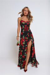 Riviera Sunset Maxi Dress Black