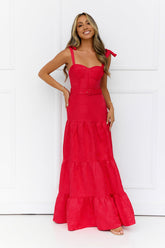 Blaze Of Passion Maxi Dress Red