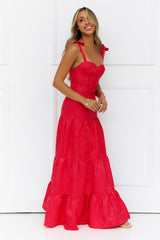 Blaze Of Passion Maxi Dress Red
