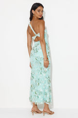 Lilly Grove One Shoulder Maxi Dress Green