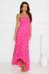 Urban Petal Strapless Maxi Dress Pink