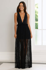 Golden Aura Maxi Dress Black
