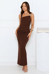 Garden Reverie Maxi Dress Brown