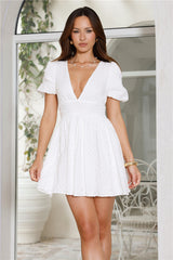 Vanilla Cream Mini Dress White