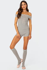 Bow Time Knit Micro Shorts