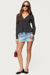 Kenzie Long Sleeve Babydoll Top