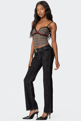 Lacey Leopard Mesh Tank Top