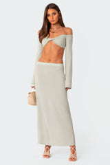 Celeste Low Rise Strap Maxi Skirt