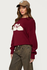 Swan Oversized Knit Sweater