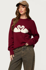 Swan Oversized Knit Sweater