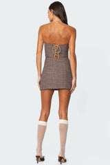 Boss Mode Plaid Mini Dress