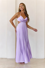 In My Prime Satin Maxi Dress Lilac
