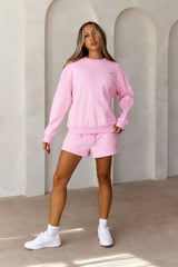 BASE Round Neck Chicago Sweatshirt Pink