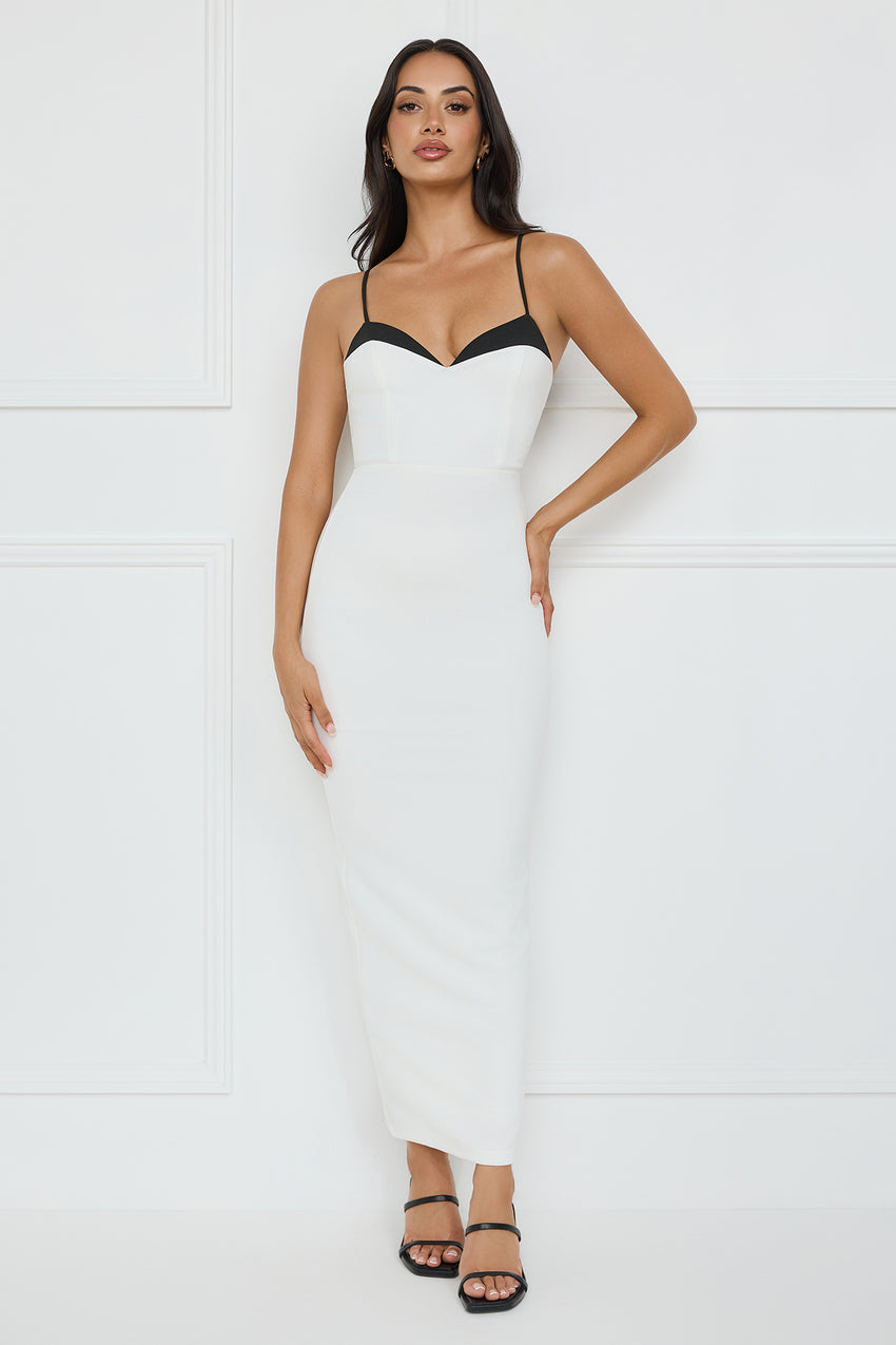 Chic Sophistication Maxi Dress White