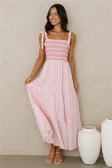 Twirl Delight Maxi Dress Pink