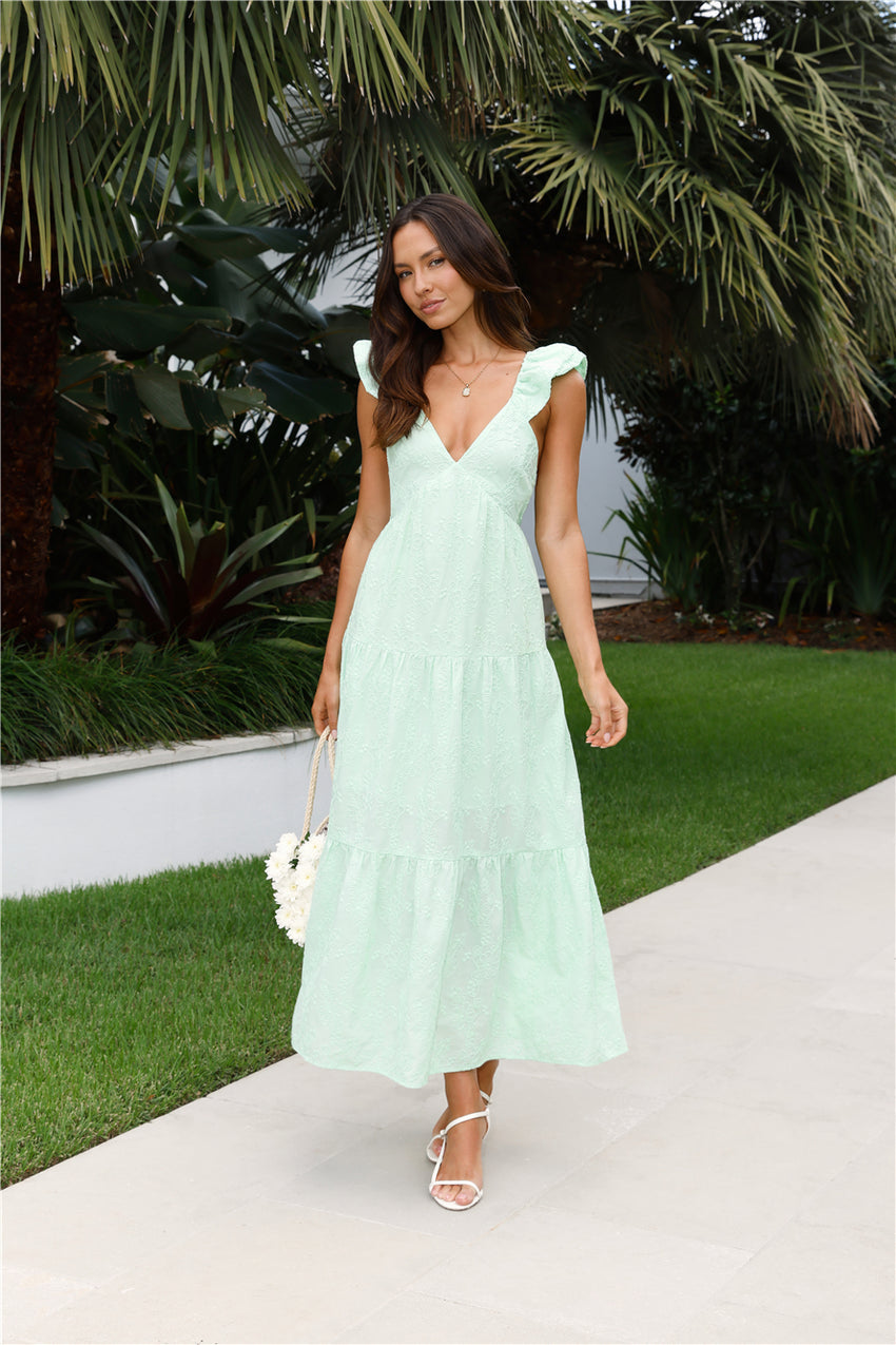 Beachy Charms Maxi Dress Mint