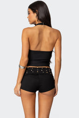 Kiana Ribbed Halter Top