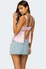 Loryn Lacey Satin Effect Top