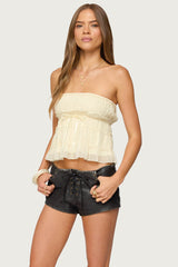 Seren Ruffle Chiffon Strapless Top