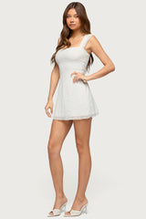 Nairobia Textured Mesh Mini Dress