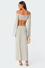 Celeste Low Rise Strap Maxi Skirt